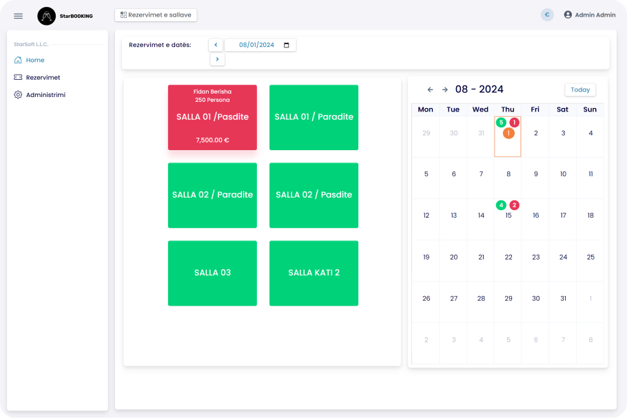 StarSoft dashboard